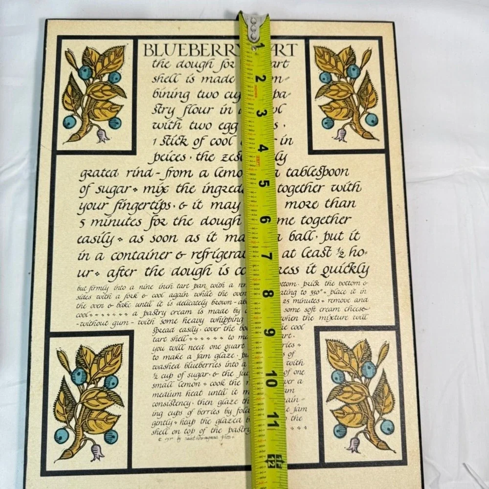 Vintage Saint Hieronymus Press Recipe Wall Plaques Set of 3 Kitschy Decor Art